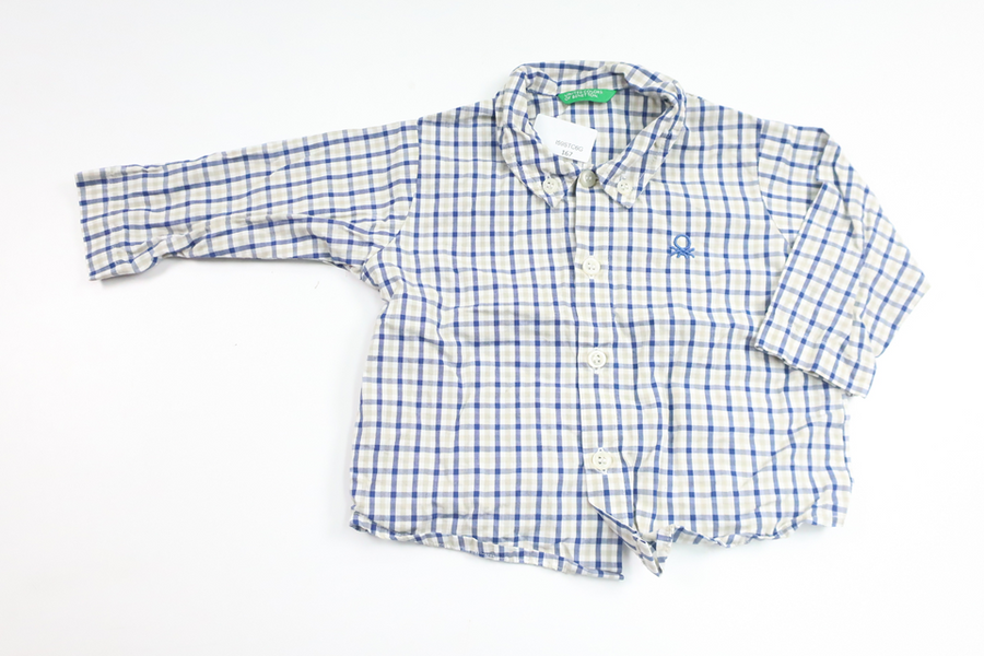 Checked shirt from United Colors of Benetton - Size 62/68 - Blue