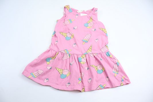 Dress with ice creams from Kappahl - Size 98/104 - Pink
