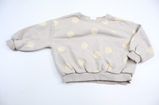 Polka dot sweatshirt from Zara - Size 98 - Grey