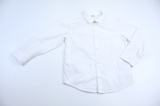 H&M Easy Iron Shirt - Size 104 - White