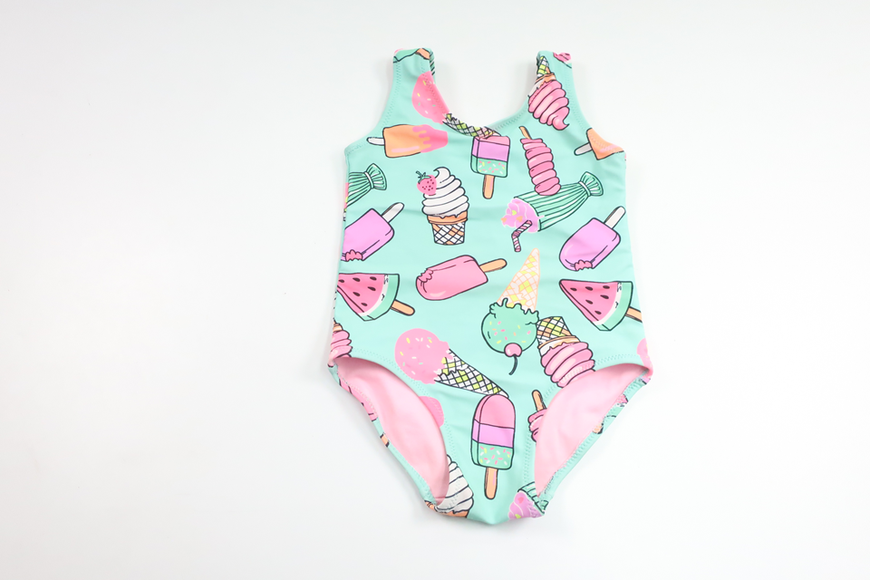 Swimsuit with ice creams from Unknown - Size 74/80 - Blue