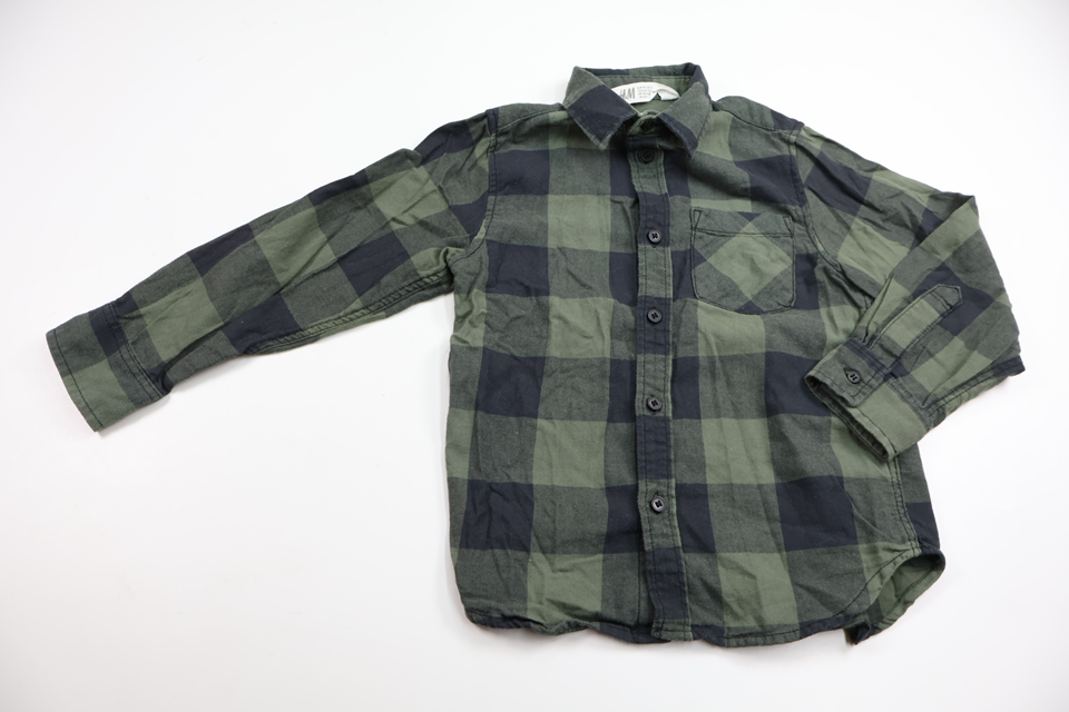 Rutig skjorta från H&M - Storlek 110 - Grön