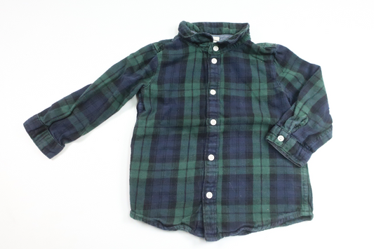 Checked shirt from H&amp;M - Size 86 - Navy blue