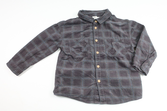 Checked shirt from H&M - Size 92 - Grey