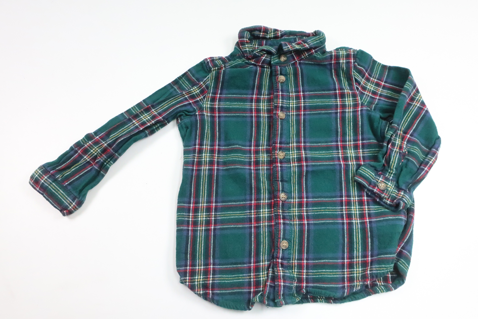 Checked shirt from H&M - Size 86/92 - Green