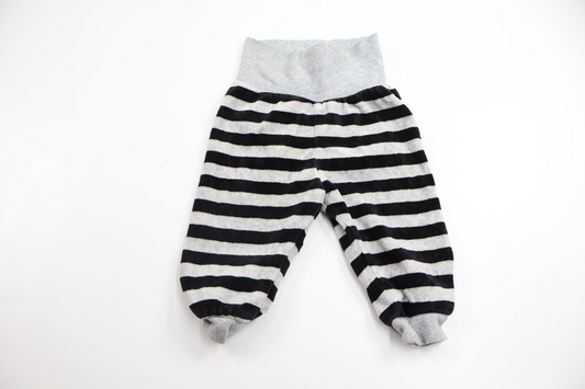 Striped fleece trousers from H&M - Size 68 - Grey