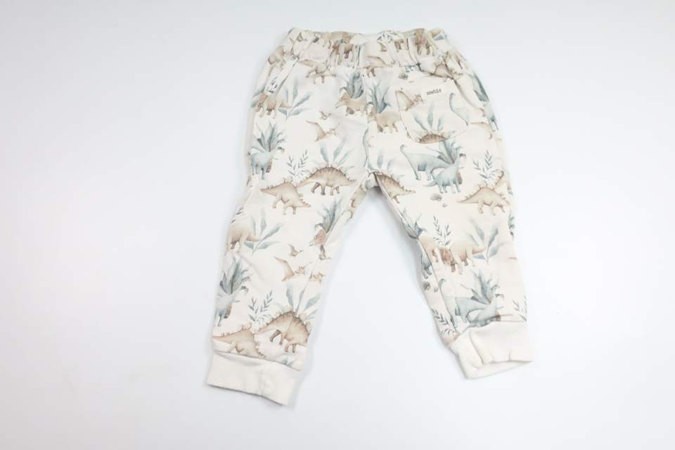 Pants with dinosaurs from Newbie - Size 80 - White