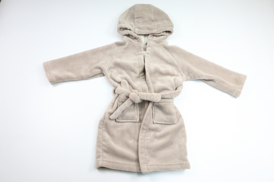 Bathrobe/Dressing gown in fleece from Libero - Size 86/92 - Beige