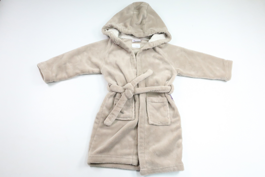 Bathrobe/Dressing gown in fleece from Libero - Size 86/92 - Beige