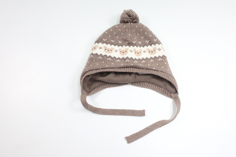 Fleece-lined hat from H&M - Size 98/104 - Beige
