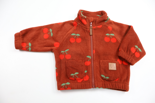 Fleece jacket with cherries from Minimarket - Size 62 - Brown