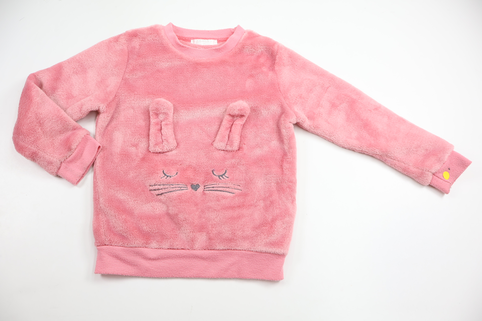 Girls' fleece sweater - Size 98 - Pink