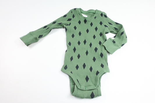 Ribbed bodysuit from Lindex - Size 74 - Green
