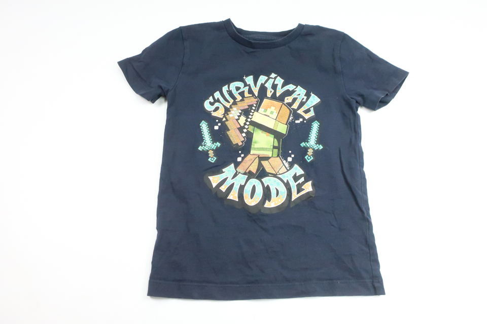T-shirt with Minecraft from Next - Size 104 - Navy blue