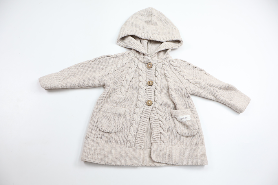 Knitted Doughnut Jacket from Newbie - Size 62 - Beige