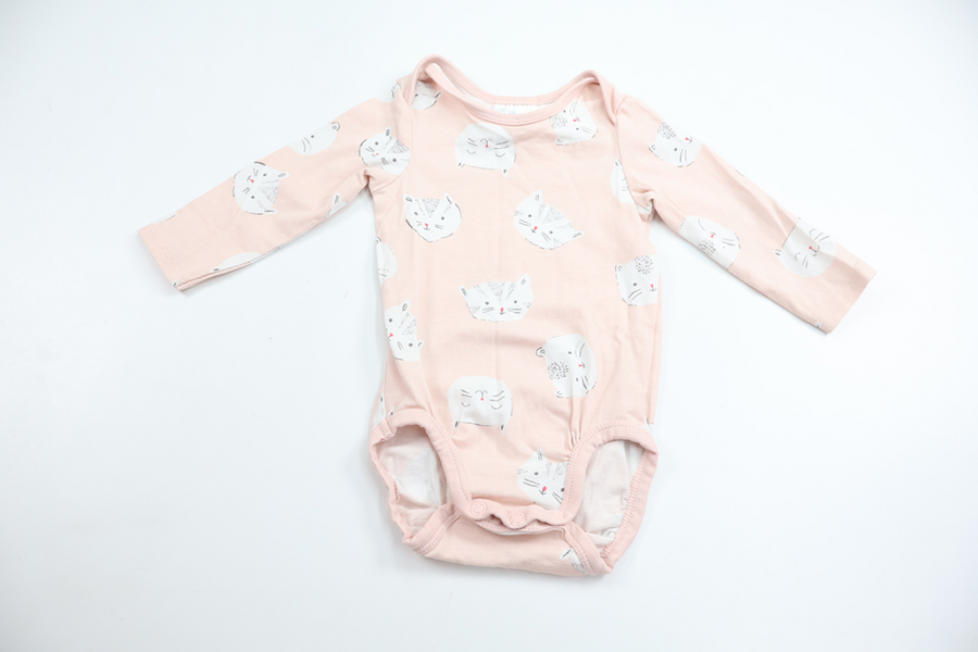 Bodysuit with cats from H&M - Size 62 - Pink
