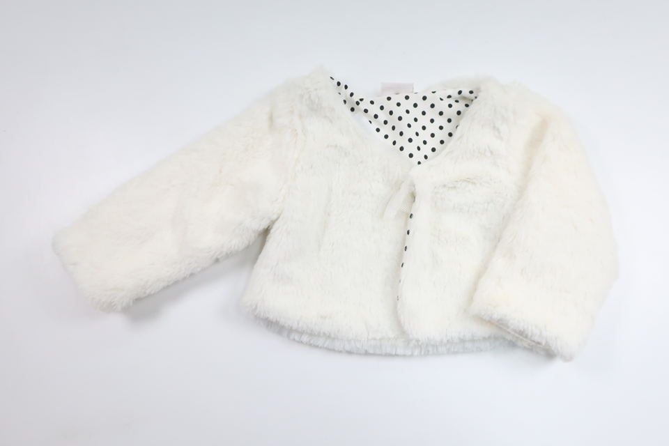 Faux fur cardigan from Lindex - Size 62 - White