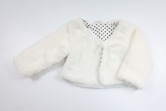 Faux fur cardigan from Lindex - Size 62 - White
