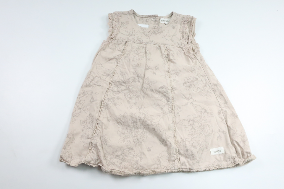 Floral dress from Newbie - Size 86 - Beige