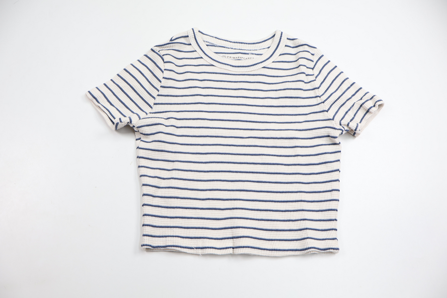 Ribbed Striped Sweater from Primark - Size 128 - White