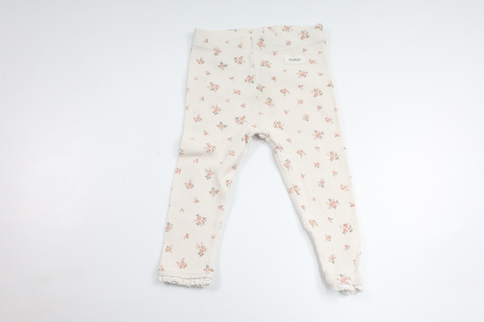 Floral pants from Newbie - Size 74 - Off-white