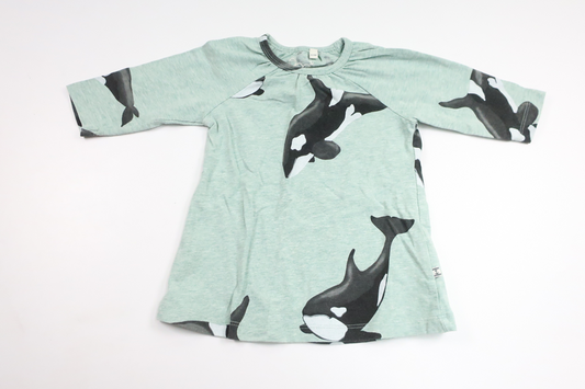 Dress with whales from Emma & Malena - Size 62/68 - Green