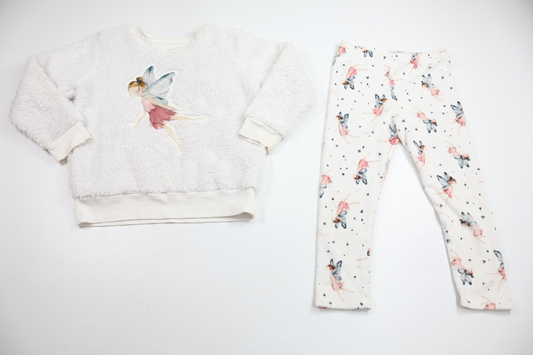 Two-piece fleece pyjamas from Next - Size 116 - White