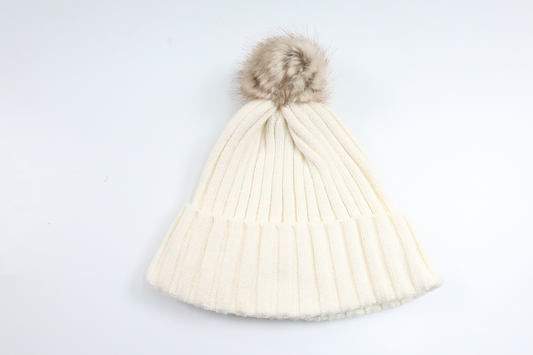 Hat with tassel from H&M - Size 86/92 - Off-white