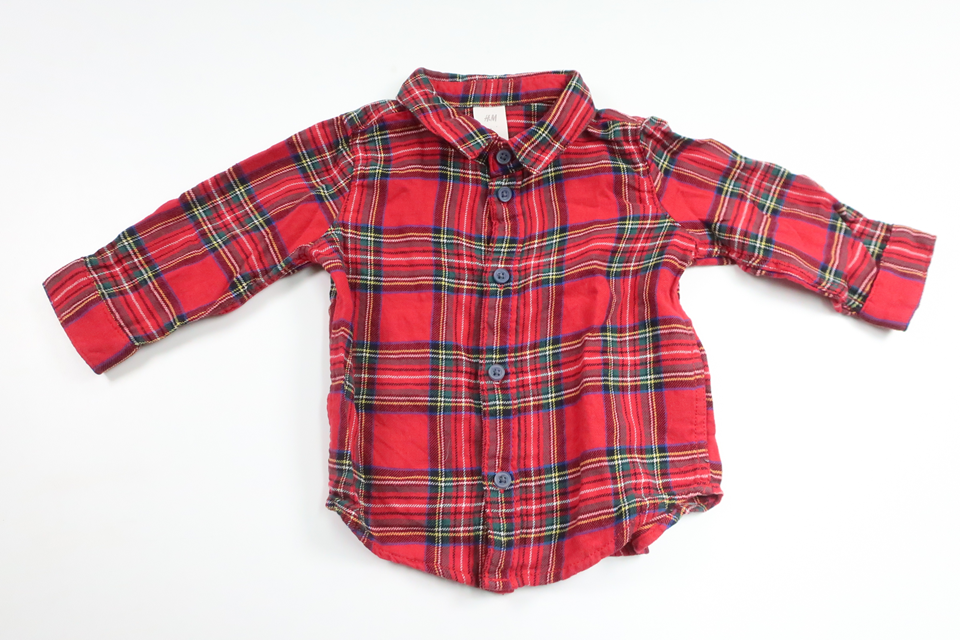Checked shirt from H&amp;M - Size 68 - Red