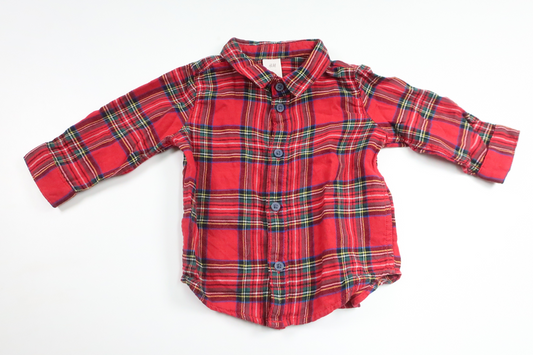 Checked shirt from H&amp;M - Size 68 - Red