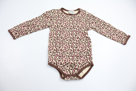 Leopard print bodysuit from Petite Mini - Size 86 - Beige
