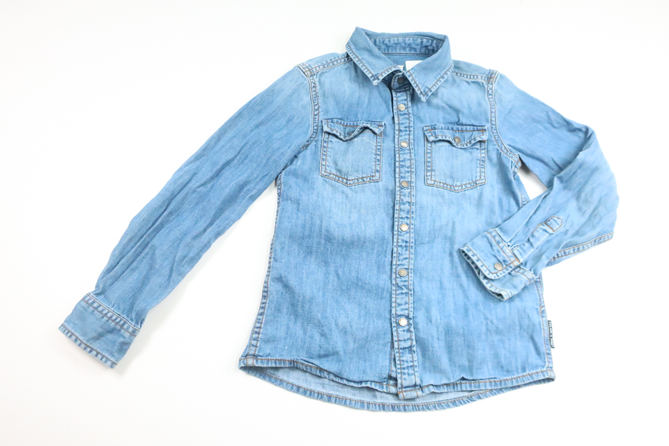 Denim shirt from Polarn o. Pyret - Size 128 - Denim