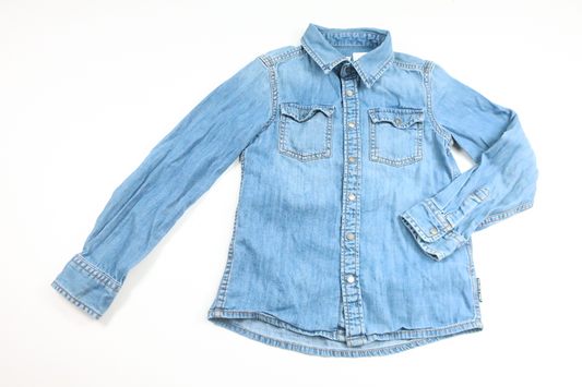 Denim shirt from Polarn o. Pyret - Size 128 - Denim