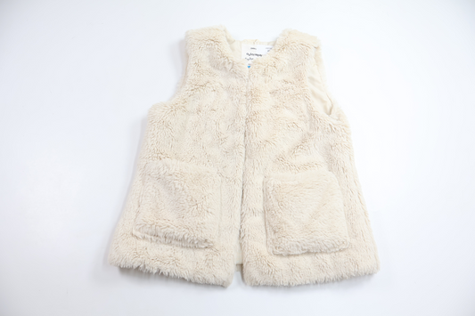 Faux fur vest from Zara - Size 130 - Beige