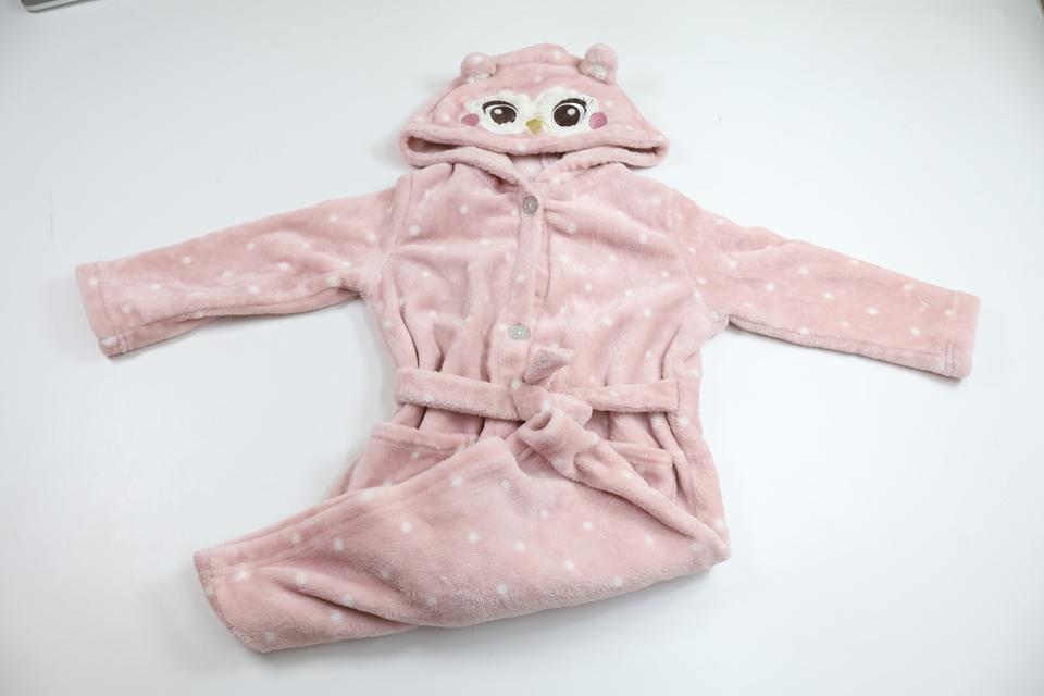 Badrock/Morgonrock i fleece från Kappahl - Storlek 98/104 - Rosa