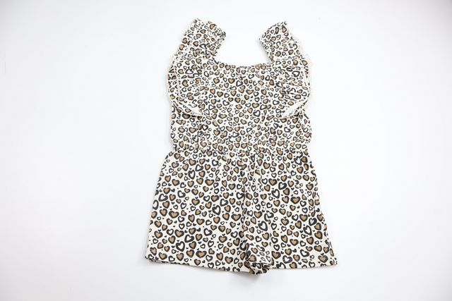 Leopard print jumpsuit from Amy & Lucy - Size 110/116 - Off-white