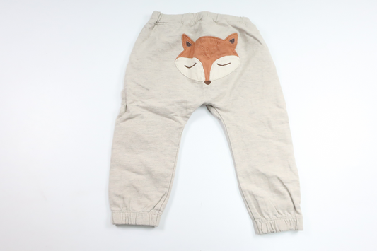 Pants with fox from Newbie - Size 86 - Beige
