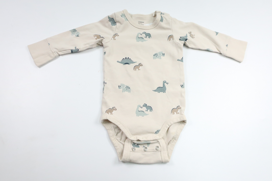 Dinosaur Bodysuit from Lindex - Size 62 - Beige