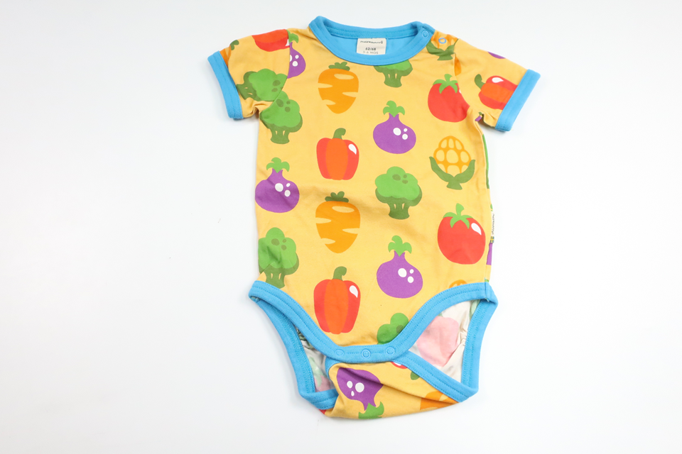 Bodysuit with vegetables from Maxomorra - Size 62/68 - Yellow
