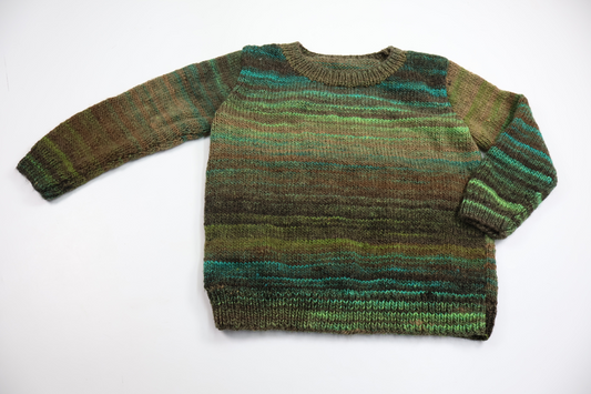 Knitted sweater from Hemstickat - Size 110/116 - Green