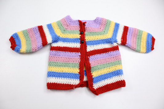Knitted cardigan from Hemstickat - Size 86/92 - Multi