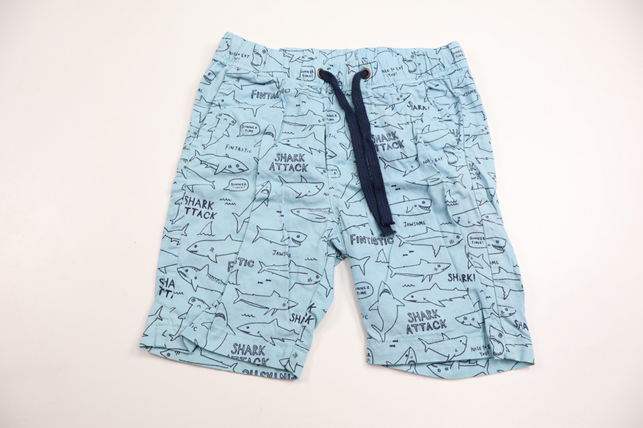 H&M Shark Shorts - Size 110 - Blue