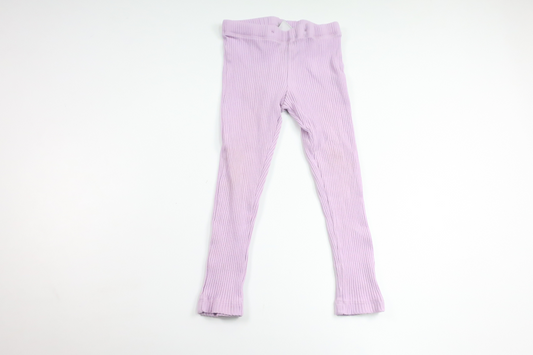 Ribbed leggings from Lindex - Size 98 - Purple