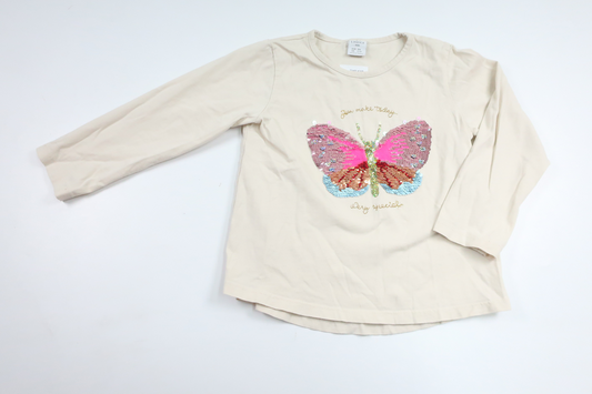 Lindex Reversible Sequin Jumper - Size 104 - Beige