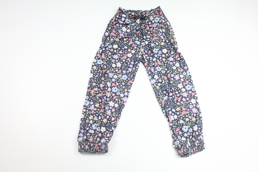 Floral trousers from Polarn O. Pyret - Size 104 - Navy