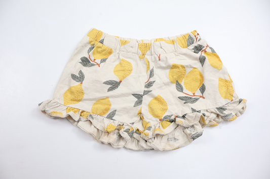 Shorts med citroner från Lindex - Storlek 110/116 - Benvit
