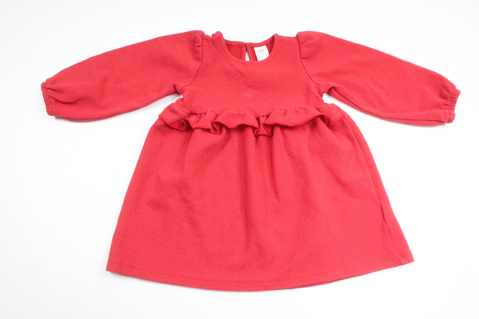 H&M Ruffle Dress - Size 86 - Red