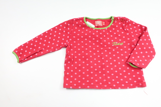 Polka dot sweater from Ticket Baby Wear - Size 80 - Red