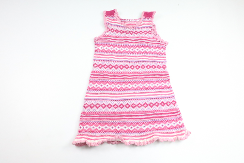 Knitted dress from Hemstickat - Size 104/110 - Pink