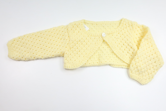 Knitted cardigan from Hemstickat - Size 86/92 - Yellow